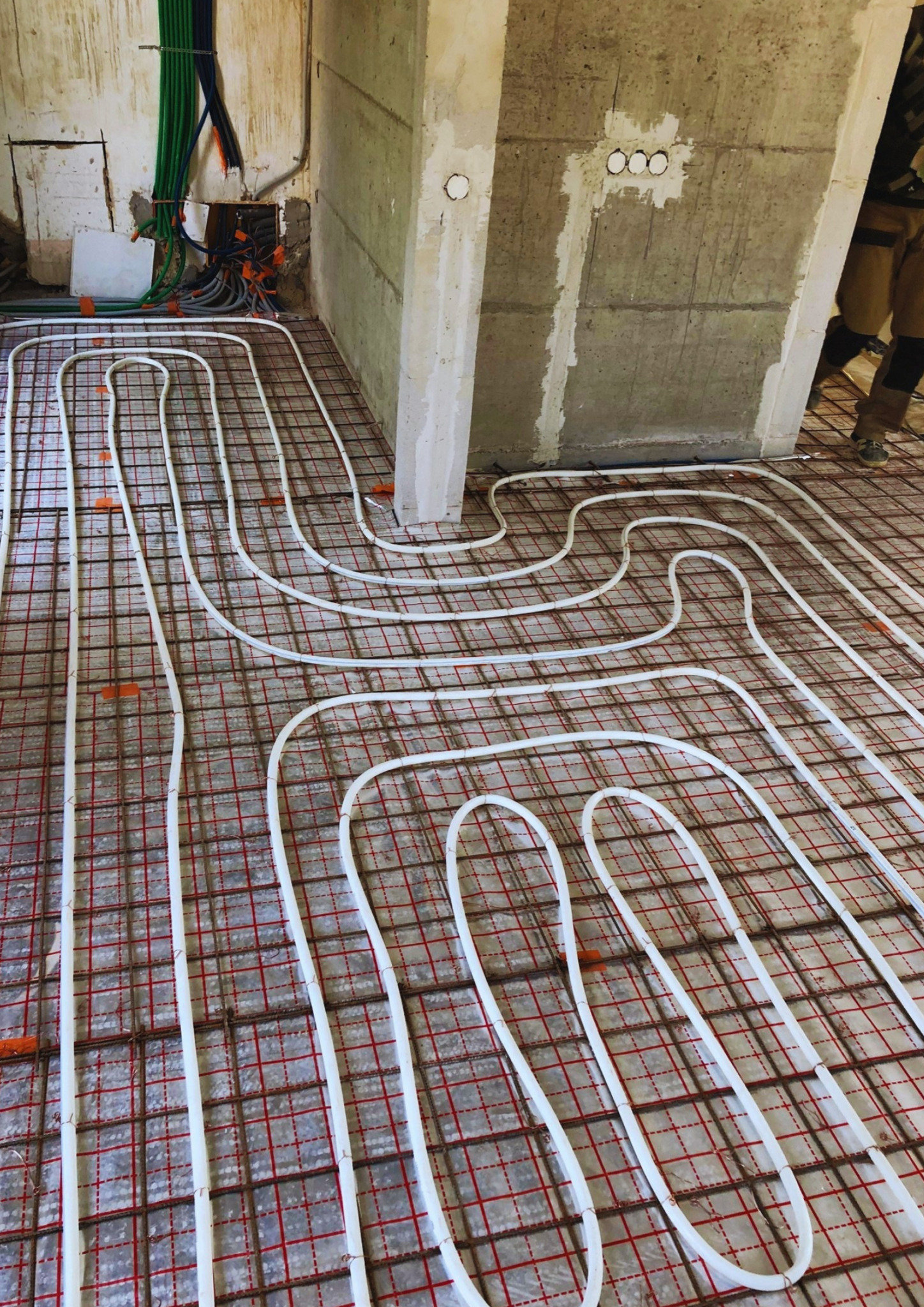 Pose de plancher chauffant