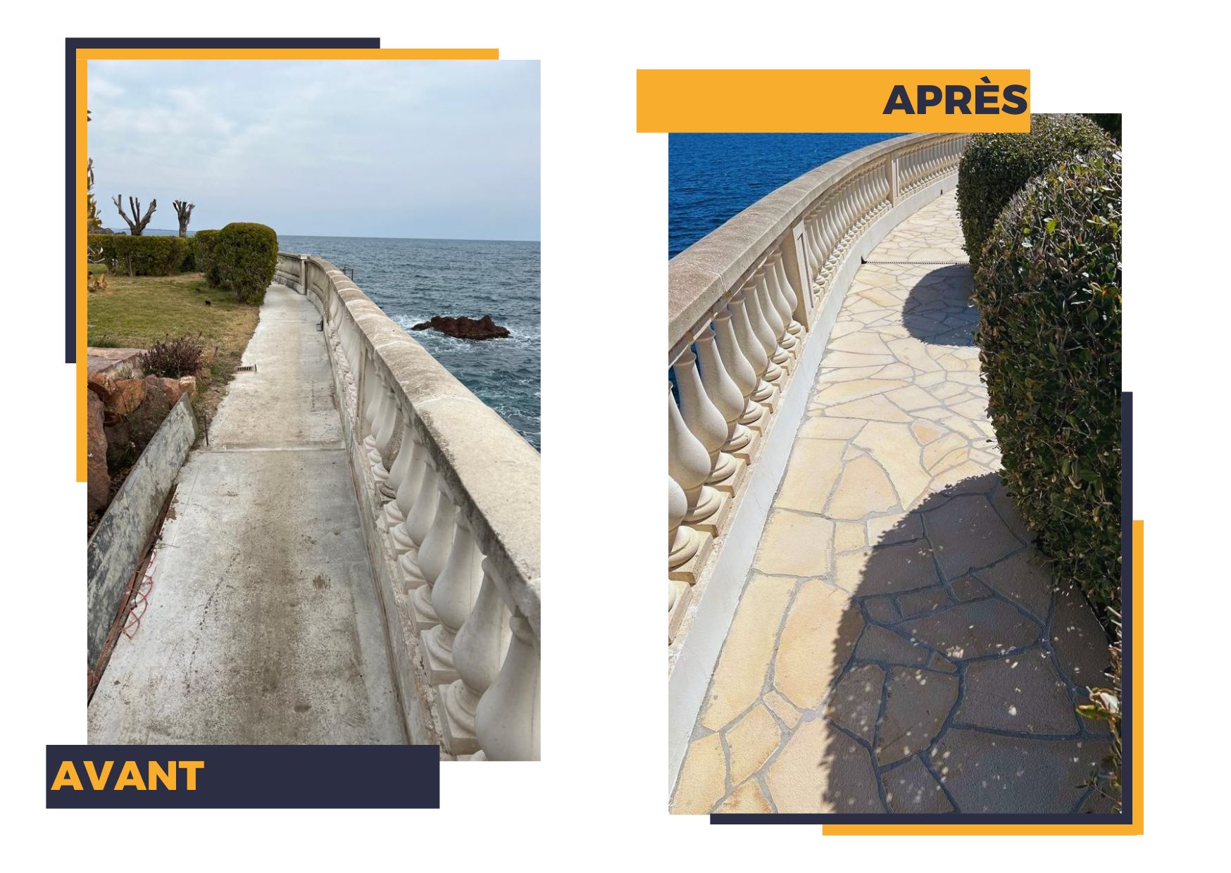 Création de chemin en pierres. Cap-d’Ail (06320)