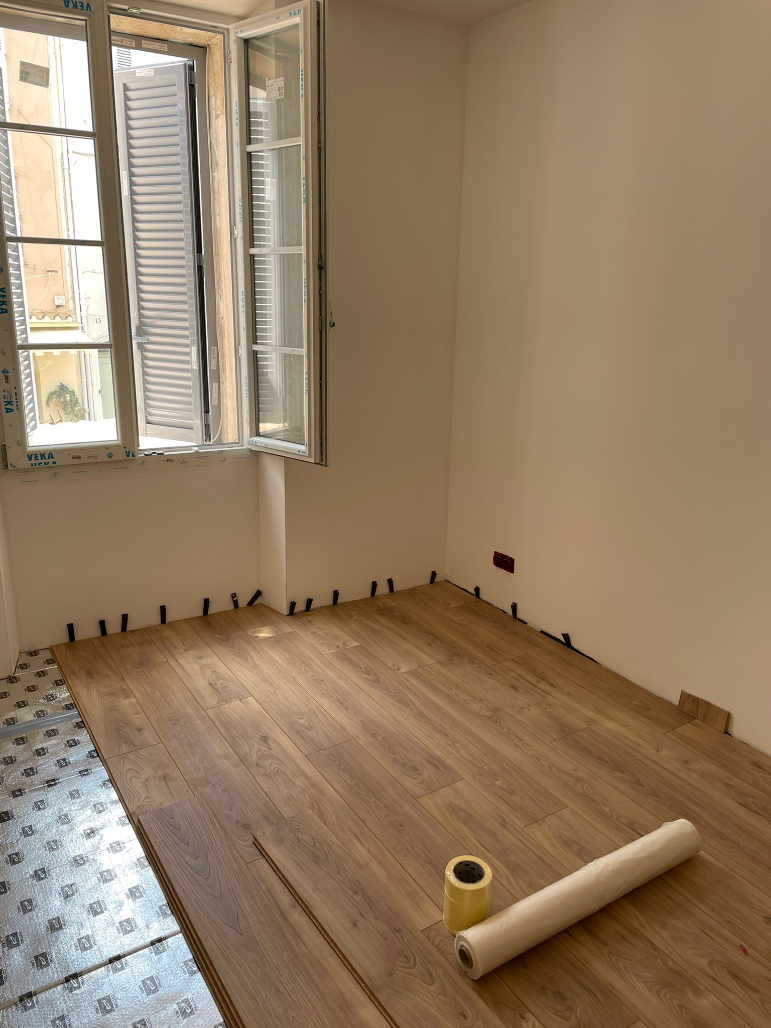 Renovation: hardwood floor installation (view 2)