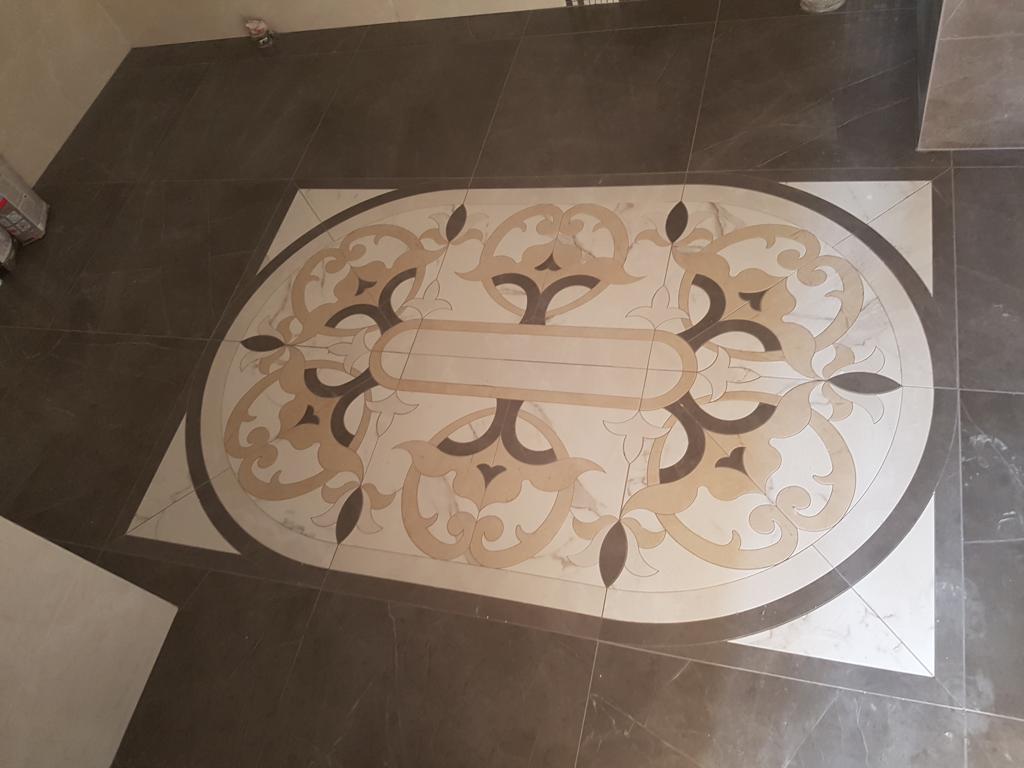 Renovation: floor tile installation
